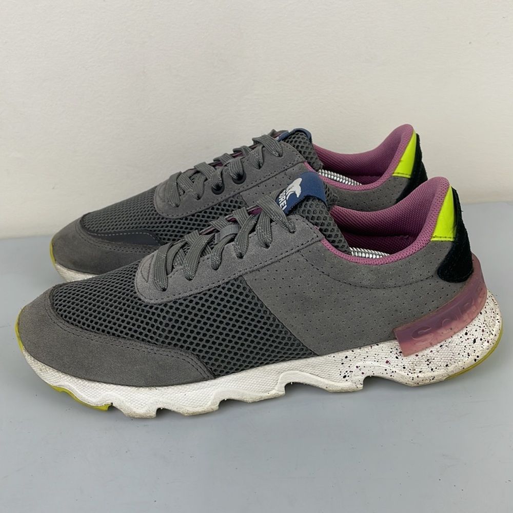 SOREL Kinetic Lite Lace Sneakers Shoes Women’s Size 8 Gray - Picture 6 of 11